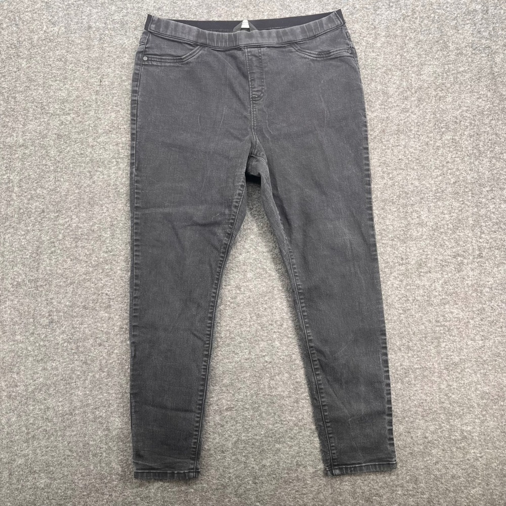 Simply Vera Vera Wang Womens High Rise Pull On Skinny Jeggings Washed Black